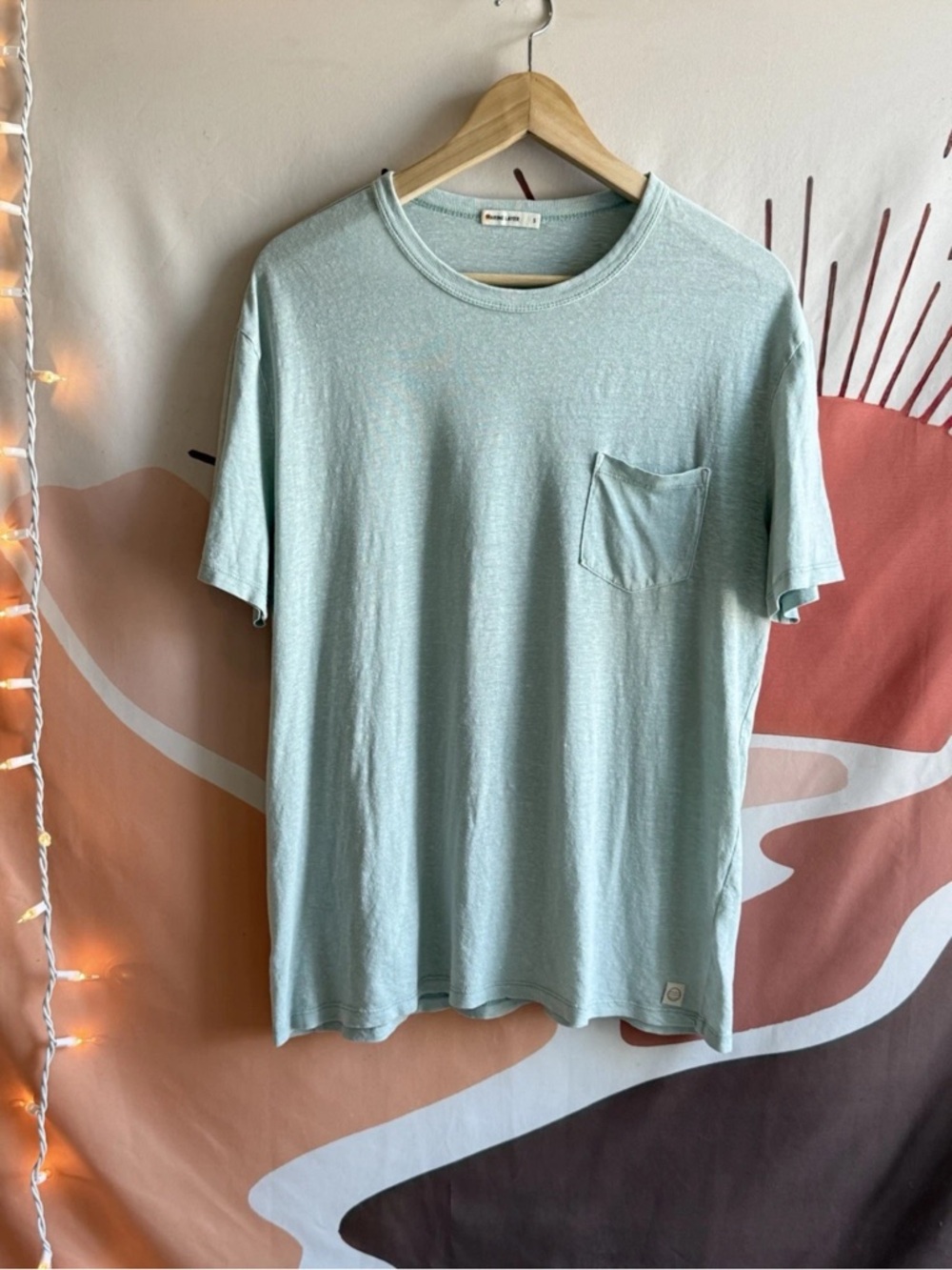 Marine Layer Shirt Men’s Size Small Relaxed Hemp Cotton Tee Beach Casual Pocket
